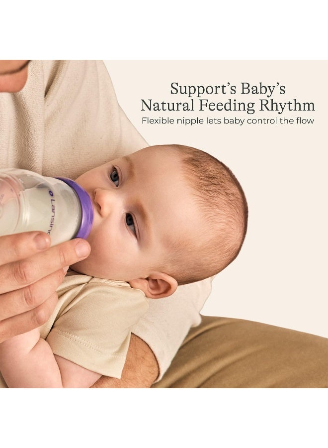 Lansinoh Anti-Colic Baby Bottle for Breastfeeding Babies, 5 Ounces, 1 Count - Image 2